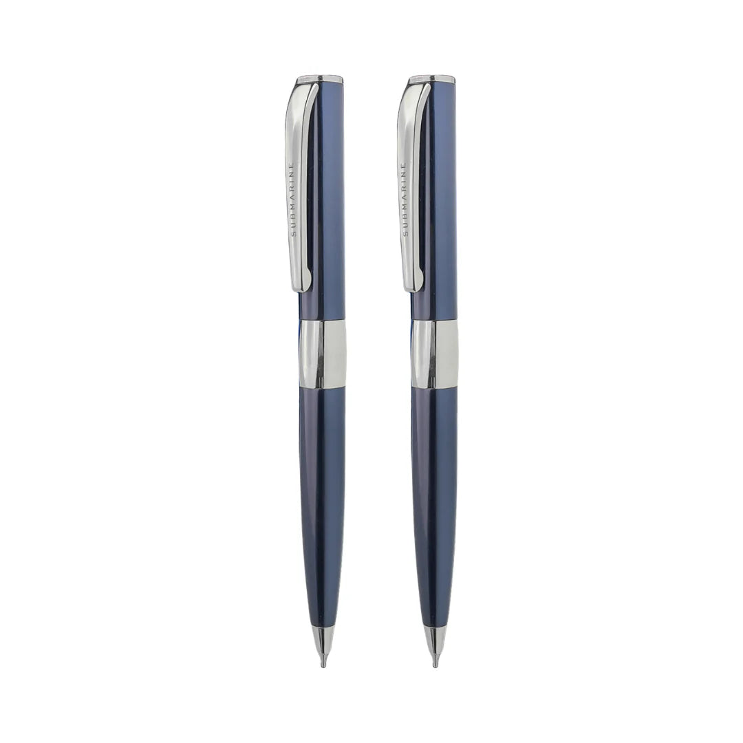 Blue Chrome Ball Pen