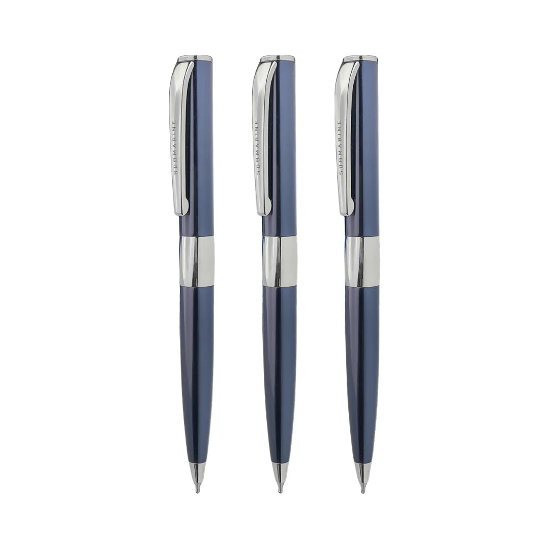Blue Chrome Ball Pen