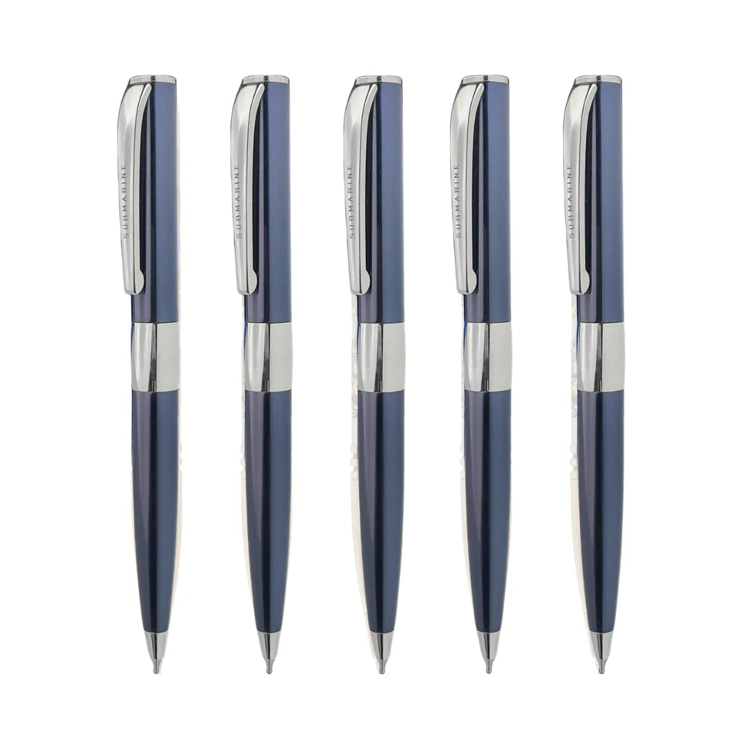 Blue Chrome Ball Pen