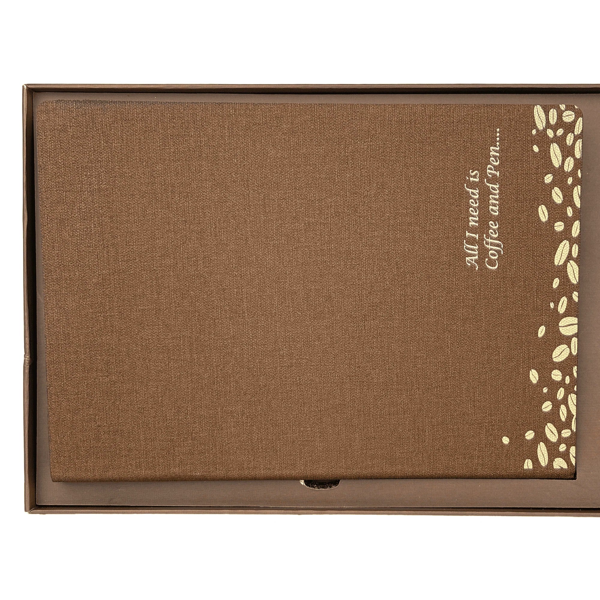 Premium Coffee Aroma Metal Pen & Diary Gift Set
