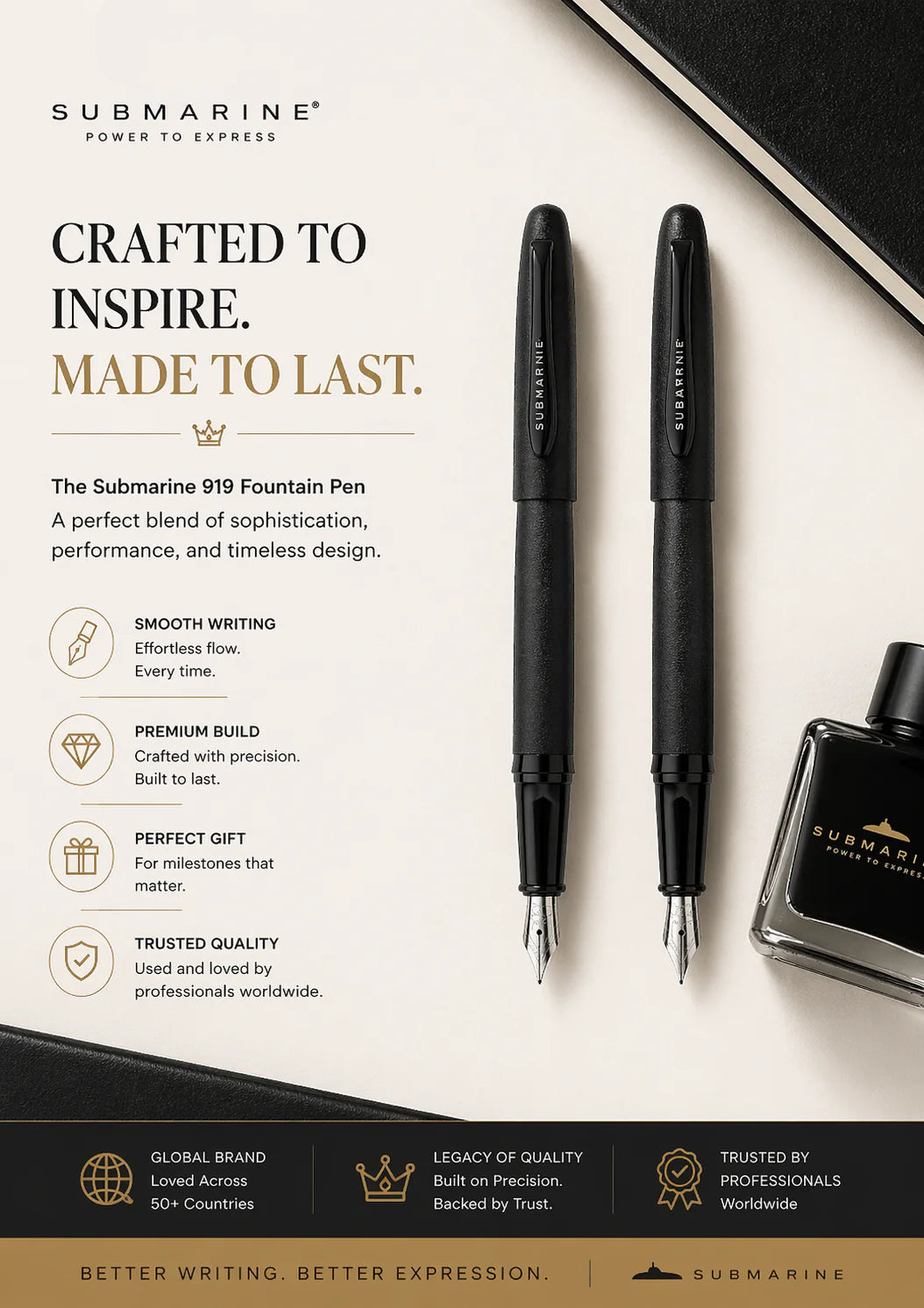 Metal Fountain Pen (Pack of 2 & more)